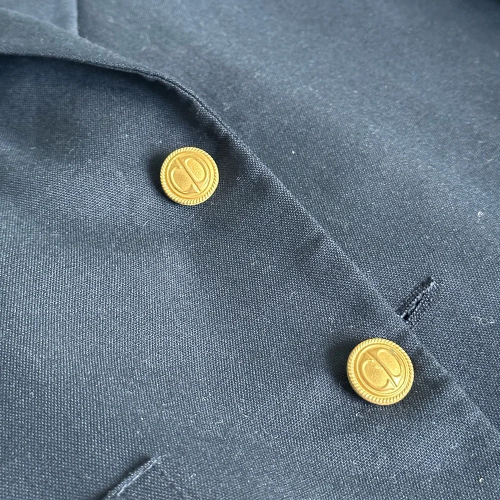 VTG 1990s Christian Dior Blazer Navy Blue Size Small